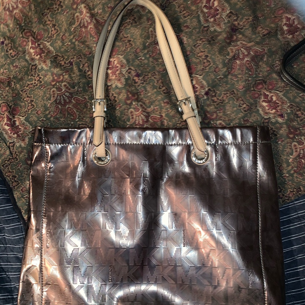 Michael Kors silver tote
